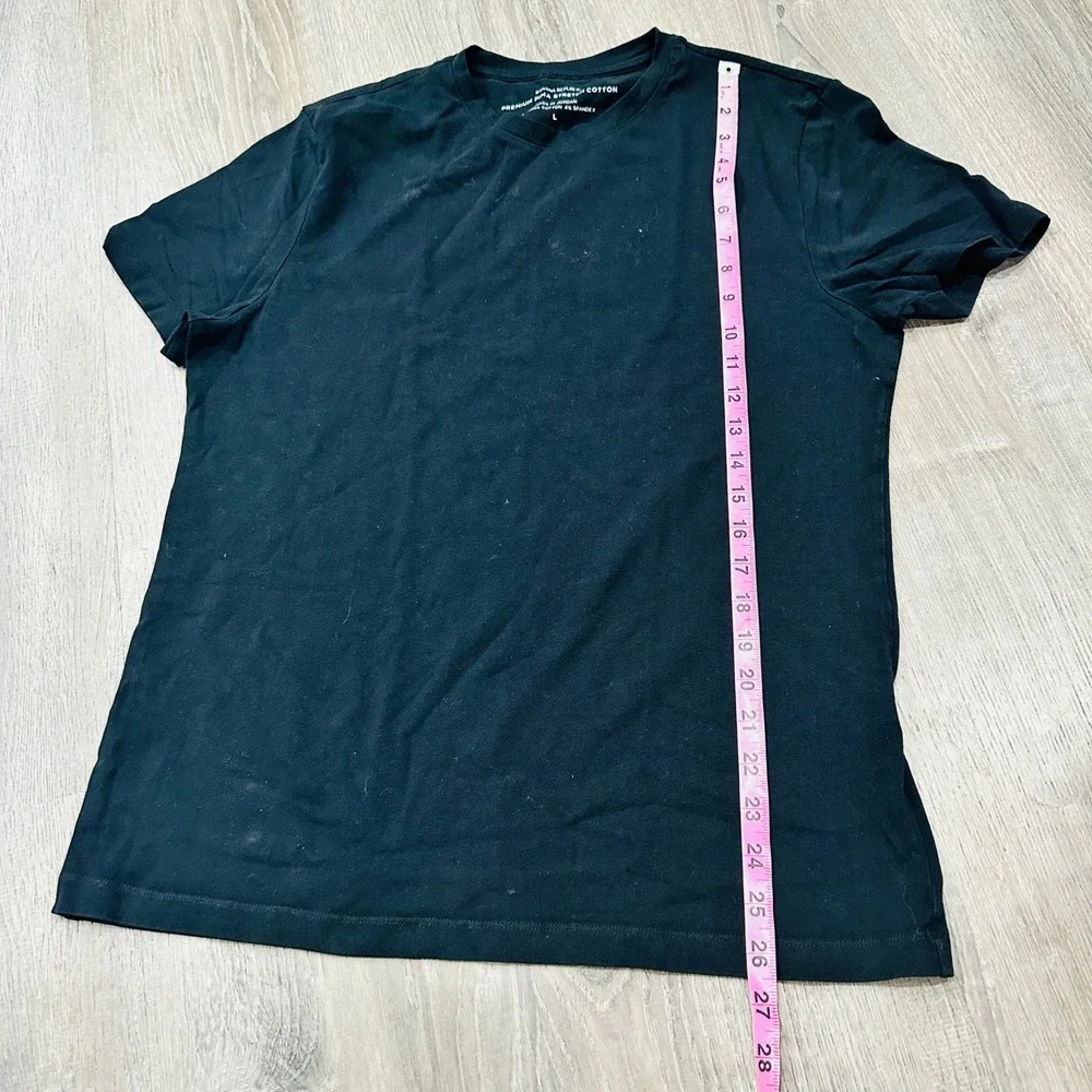 Banana Republic T Shirt Mens Large Black Premium Pima Stretch Cotton T-Shirt